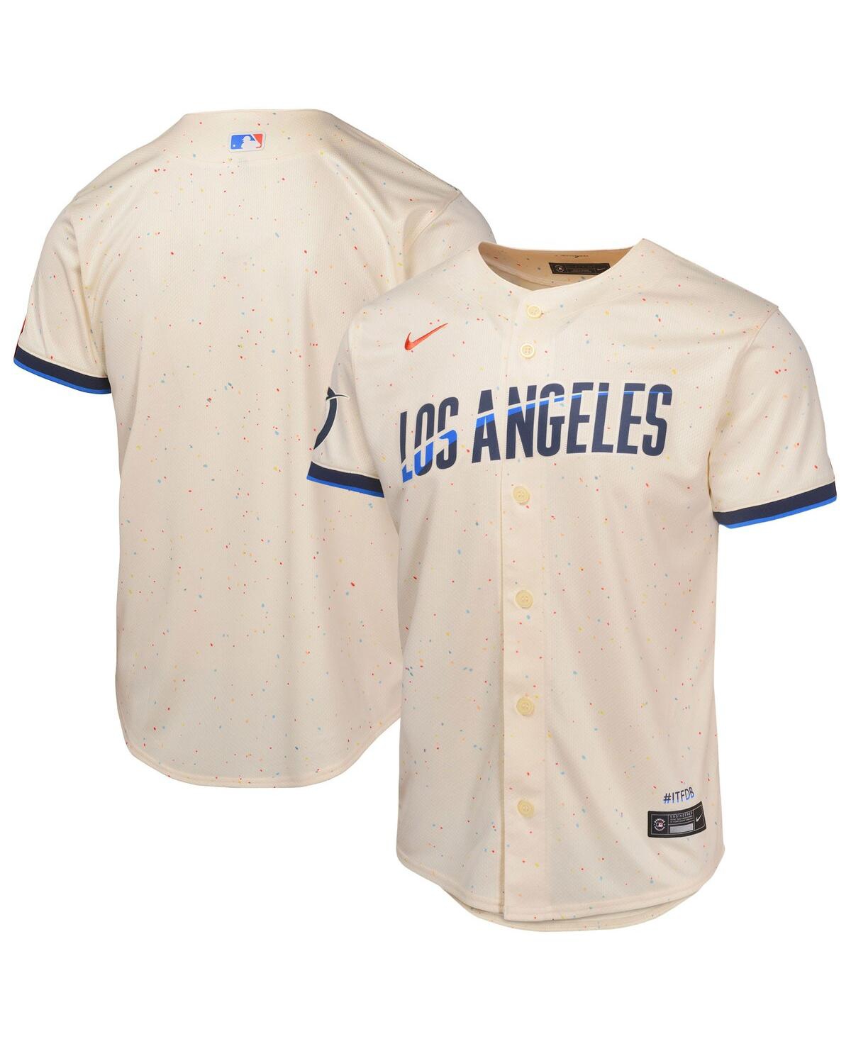 Nike Big Boys and GirlsLos Angeles Dodgers 2024 City Connect Limited Jersey - Cream