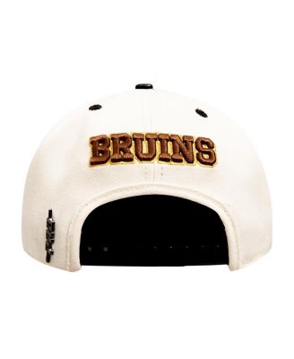 Men's Cream Boston Bruins Retro Classic Logo Snapback Hat