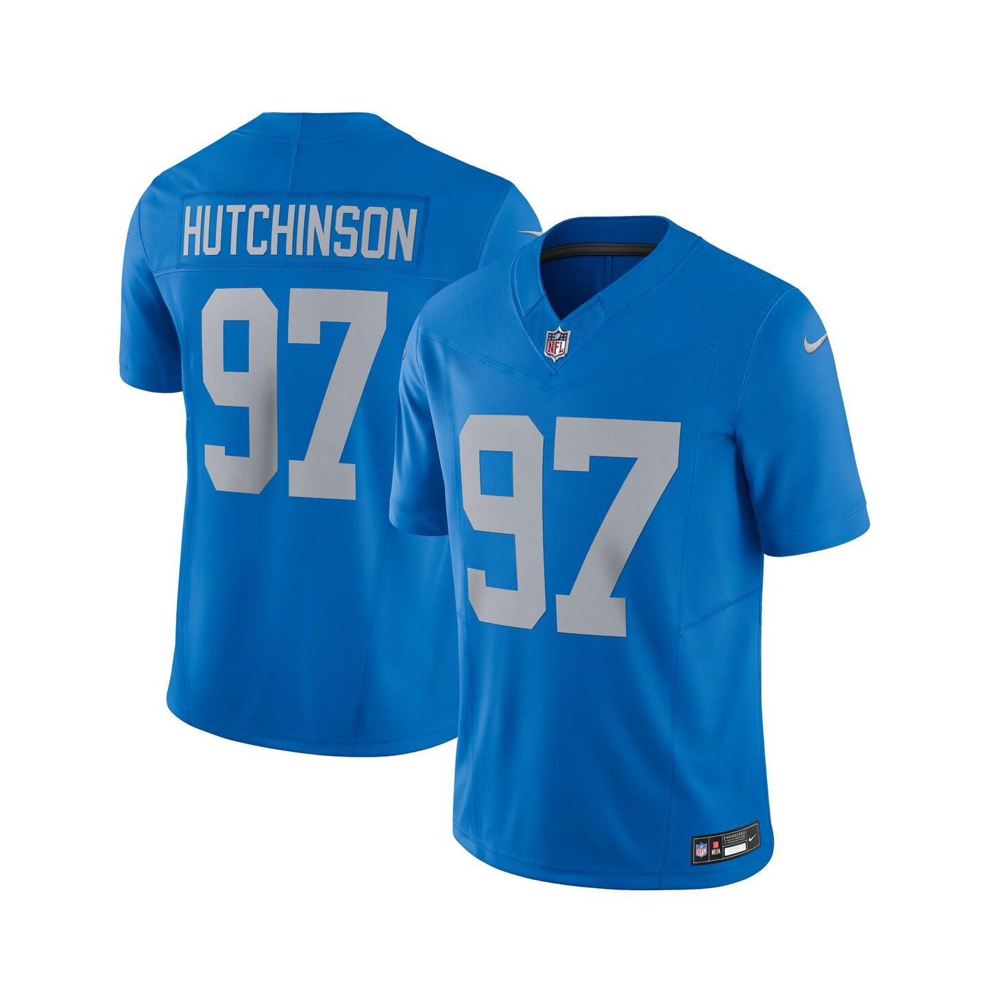 Мужской топ Nike Aidan Hutchinson Detroit Lions Vapor F.U.S.E. Alternate Limited Jersey, цвет: Синий — фото 1