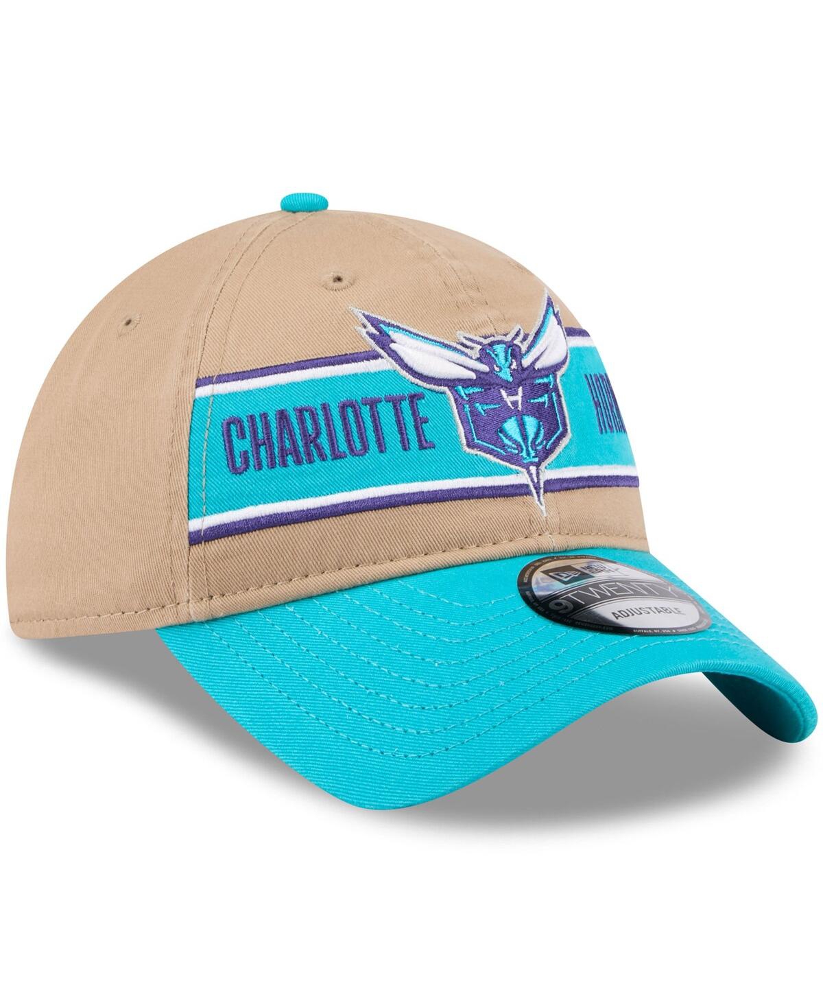 New Era Men'sTeal Charlotte Hornets 2024 Nba Draft 9TWENTY Adjustable Hat - Tan, Teal
