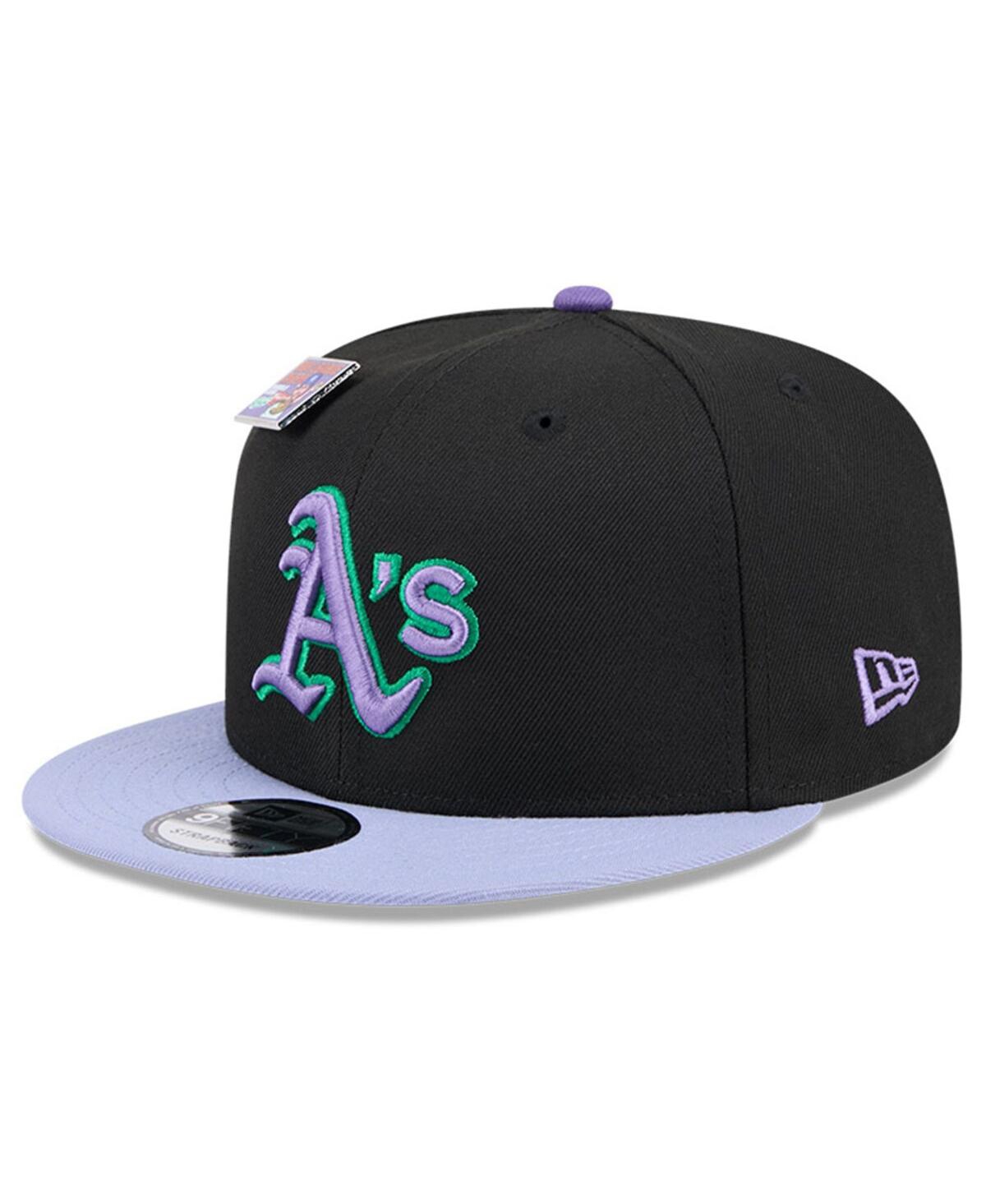 New Era Men's Black/purple Oakland Athletics Grape Big League Chew Flavor Pack 9fifty Snapback Hat In Black,purple