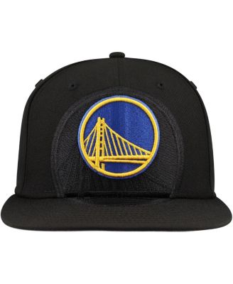 Men's Black Golden State Warriors Blackout Shadow Logo 59FIFTY Fitted Hat