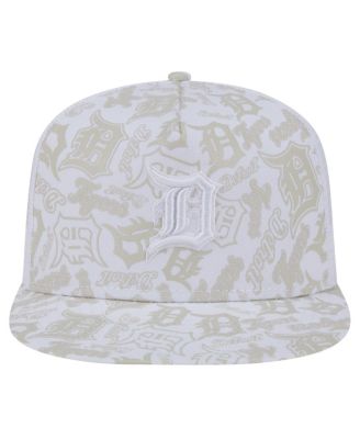 Men's White Detroit Tigers Logo Dunes A-Frame Trucker 9FIFTY Snapback Hat