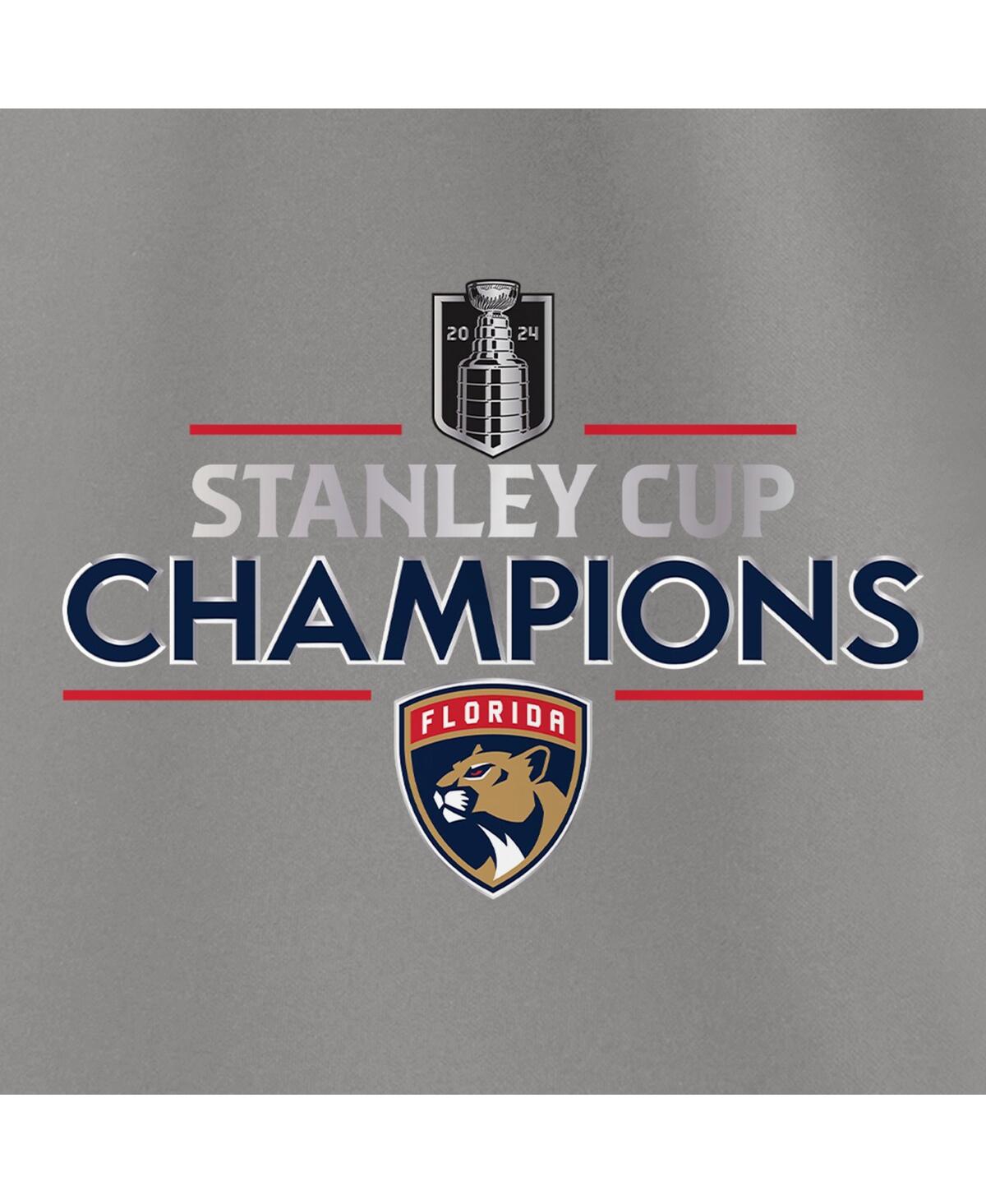 Fanatics Men'sFlorida Panthers 2024 Stanley Cup Champions Authentic Pro Fleece Pullover Hoodie - Gray