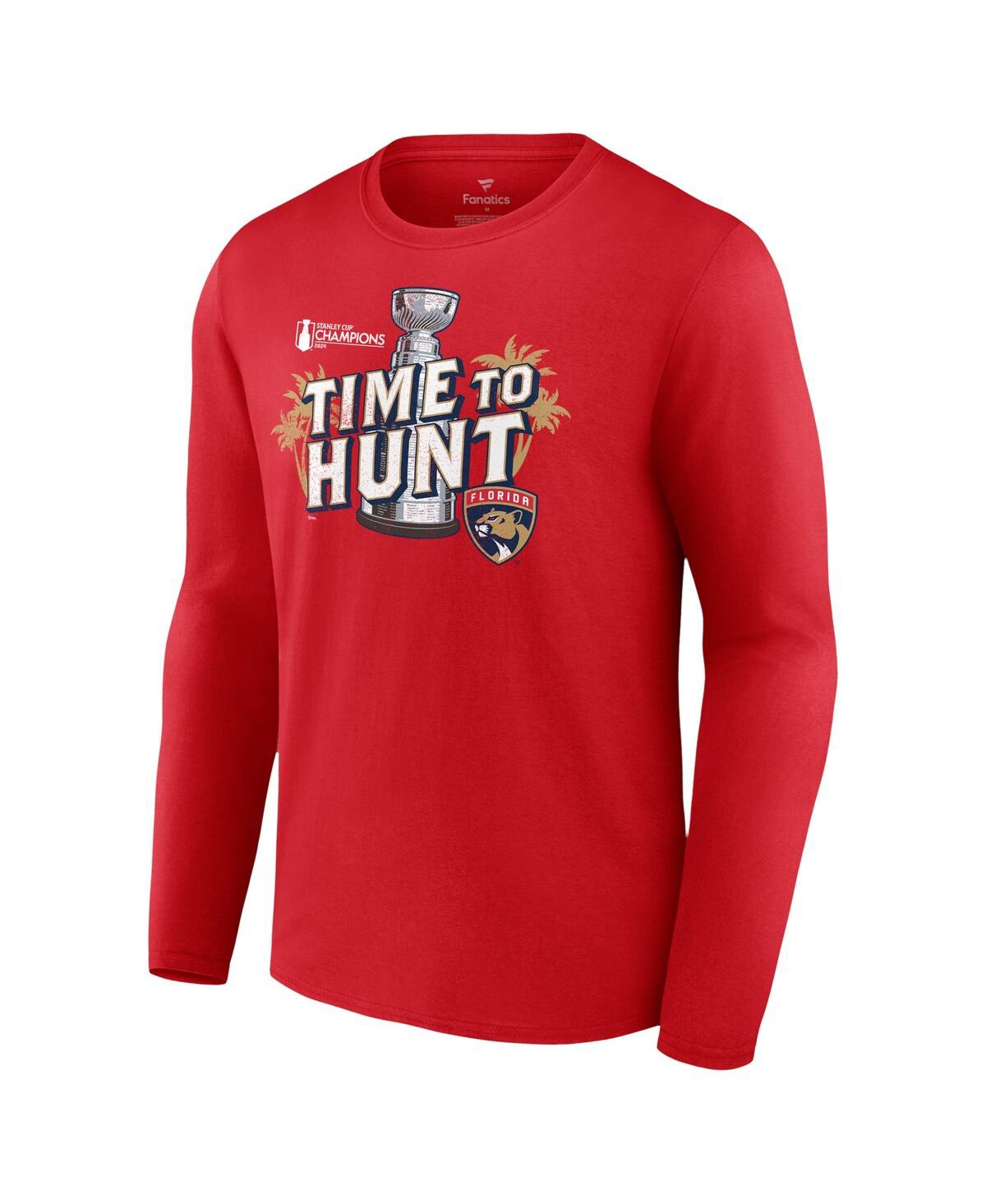 Fanatics Men'sFlorida Panthers 2024 Stanley Cup Champions Local Hometown Long Sleeve T-Shirt - Red