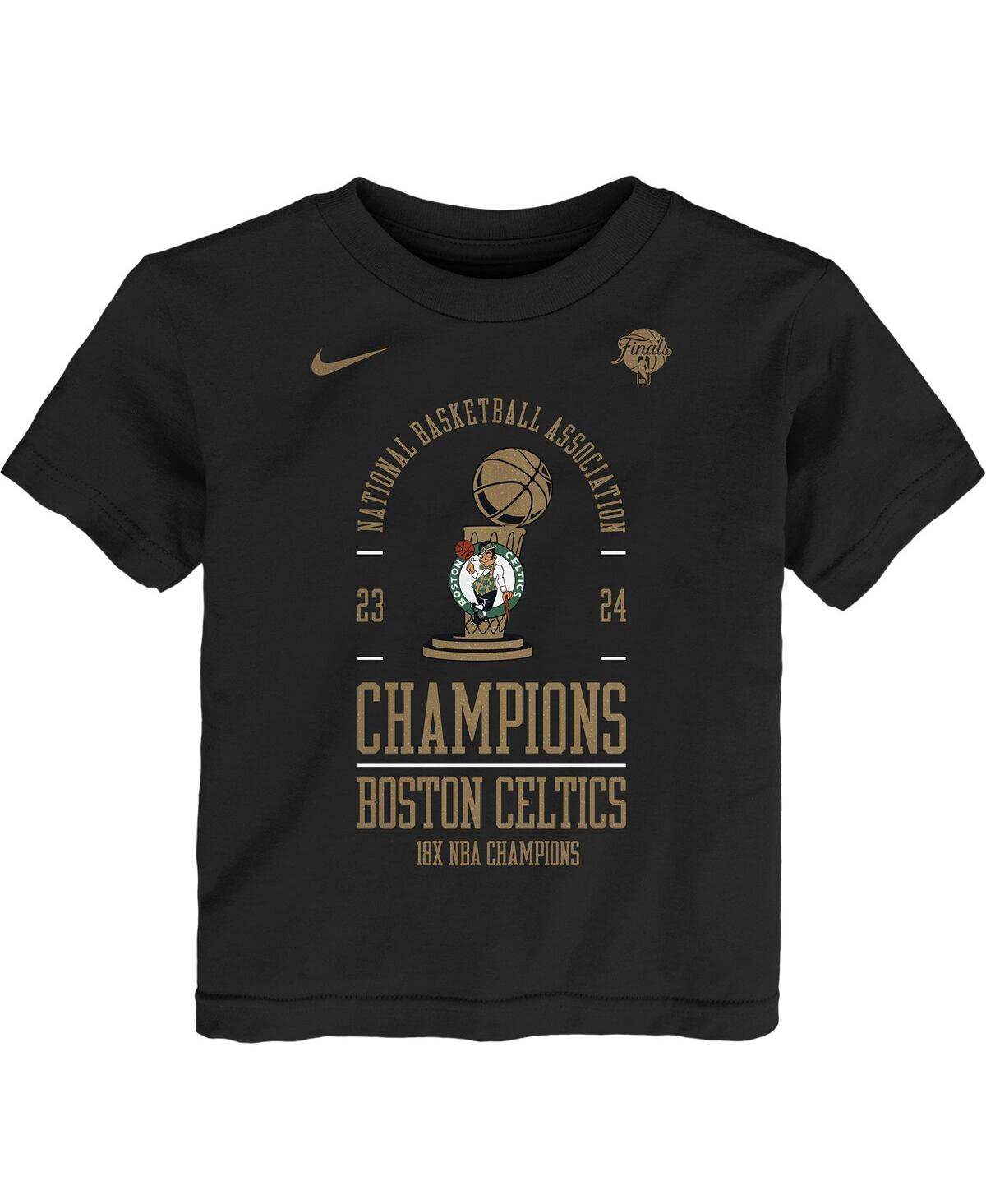 Nike Toddler Black Boston Celtics 18-time Nba Finals Champions Locker Room T-shirt In Black