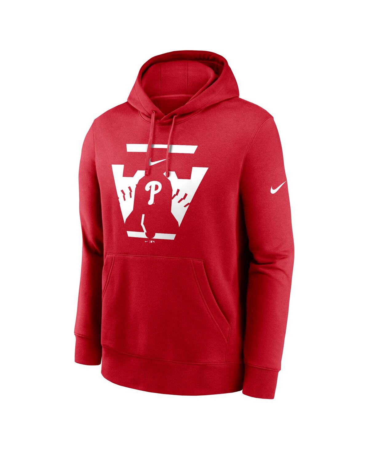 Nike Men'sPhiladelphia Phillies Local Club Pullover Hoodie - Red