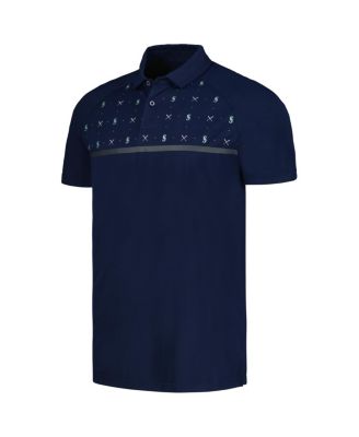 Men's Navy Seattle Mariners Sector Batter Up Raglan Polo