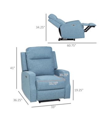 Electric Power Recliner Armchair with USB Port, Sofa Recliner,