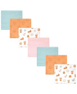 Girls Soft Cotton Flannel Baby Wraps 7 Piece Set
