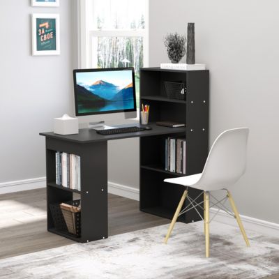 47" Home Office Computer Desk with 6-Tier Shelves,