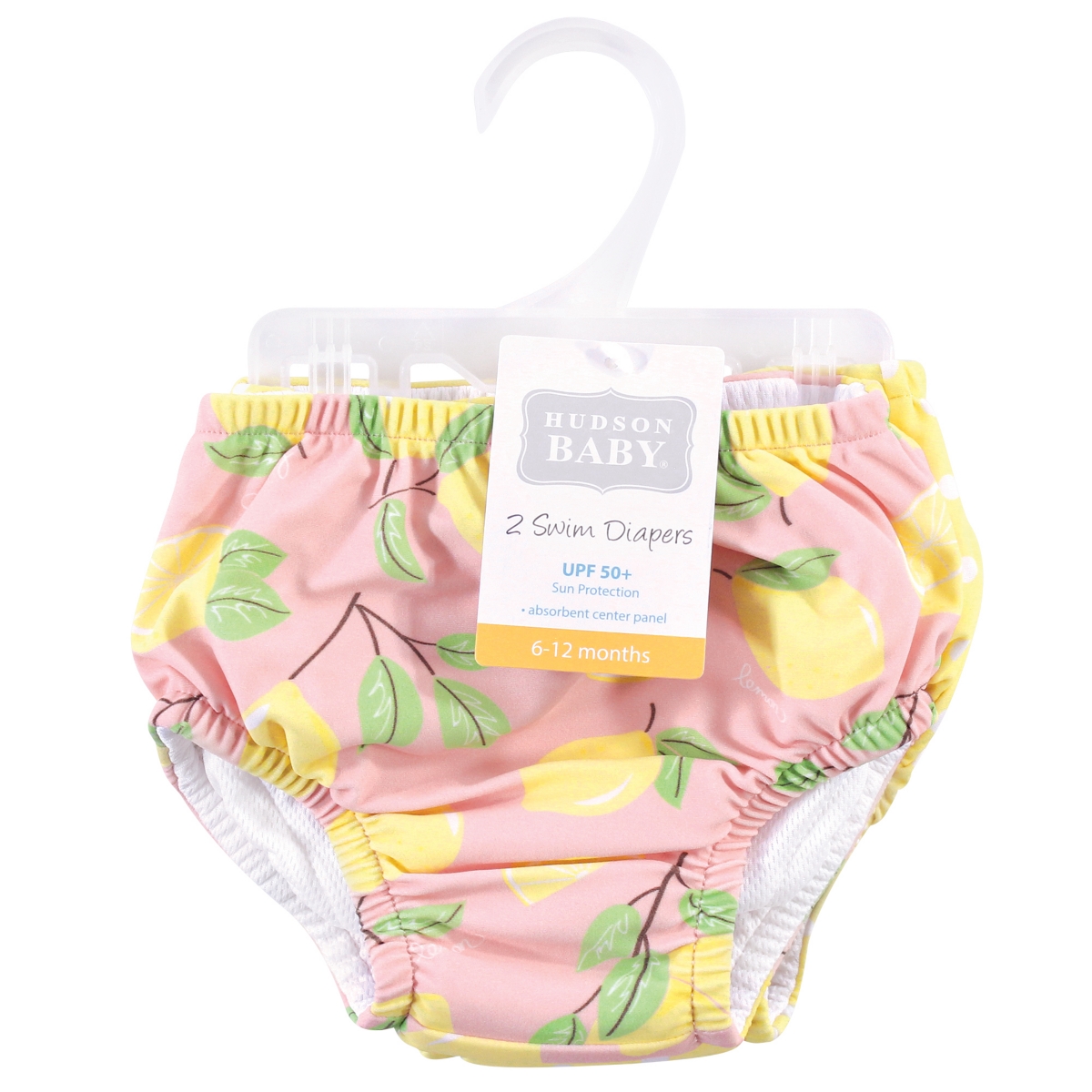 Hudson Baby Baby Girls Swim Diapers,- Pink lemons