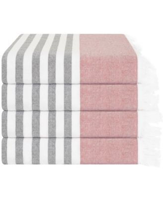 Peshtemal 100% Turkish Cotton 4-Pack Beach Towels, 35" x 60" 