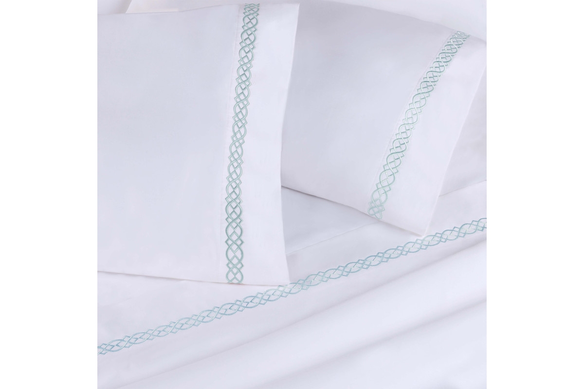 Superior Egyptian Cotton 1000 Thread Count Embroidered Bed Sheet Set