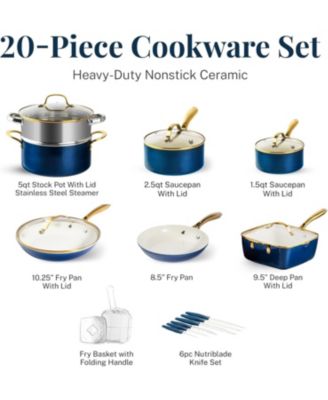 Natural Collection 20-Piece Cookware Set with Knives