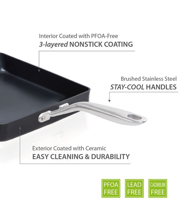 TECHEF Onyx Collection Nonstick Tamagoyaki Japanese Omelette Pan/Egg