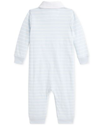 Baby Striped Cotton Jersey Coverall