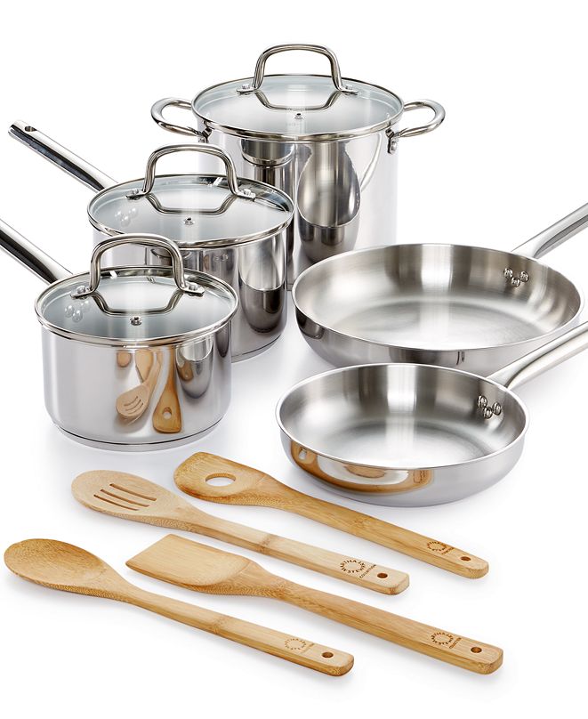 Martha Stewart Collection 12Pc. Stainless Steel Cookware Set, Created