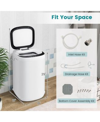 7.7 lbs Full Automatic Washing Machine 0.78 Cu.ft Compact Washer & Spinner Combo Blue