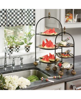 Iron & Brass Plate Stand - Small