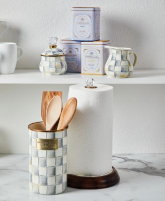 Sterling Check Wood Paper Towel Holder