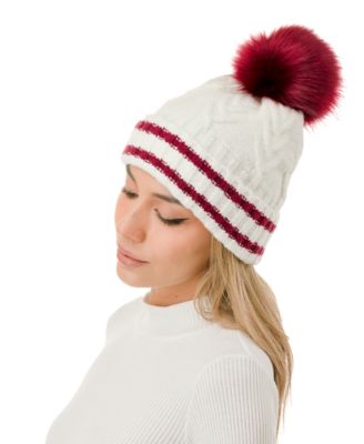 Knit Pom Varsity Beanie