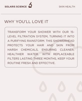 15 Stage Filtered Showerhead for Pure Water