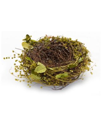 Natural Twig Bird Nest With Speckled Egg Accent (Set of 4)