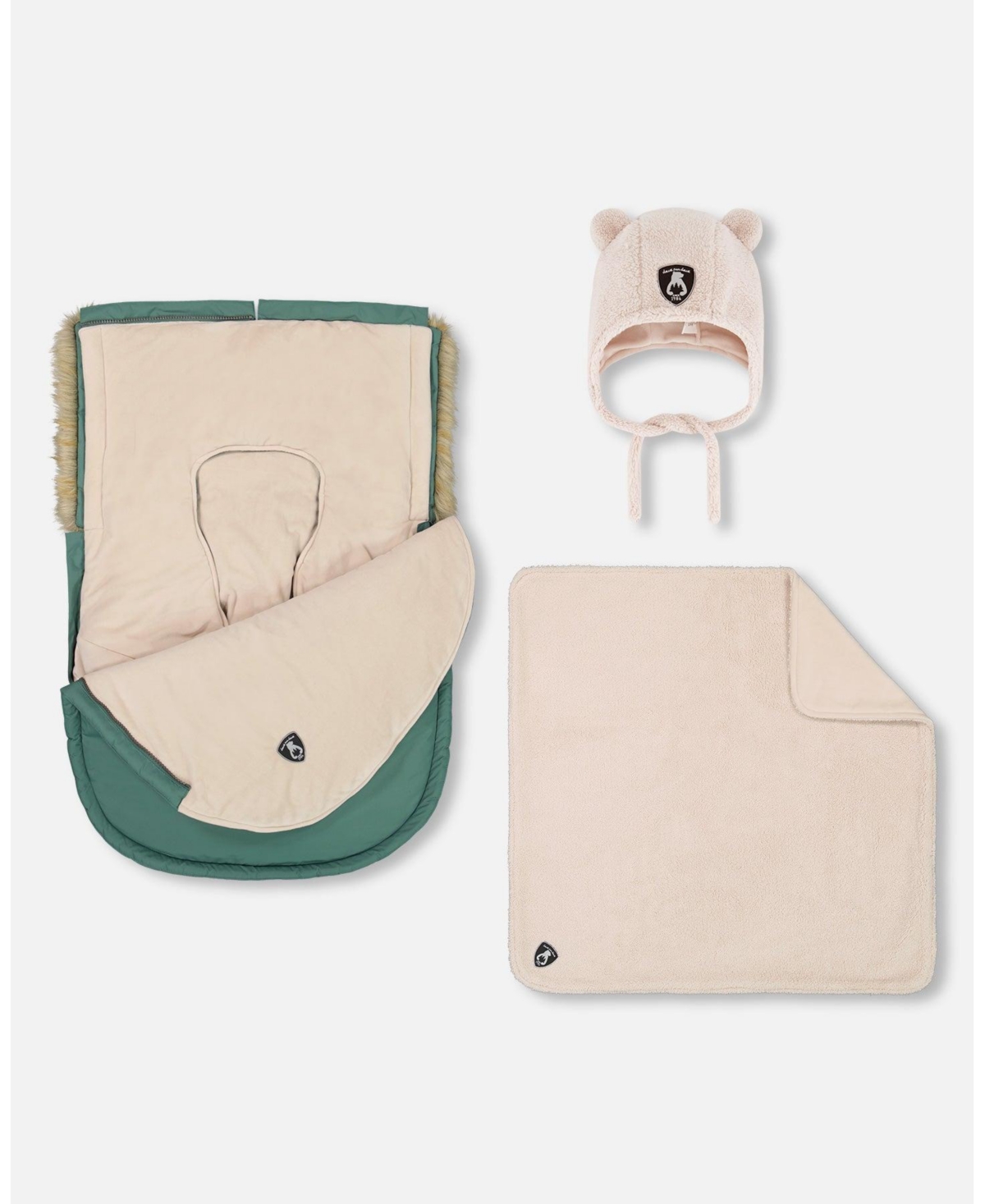 Deux par Deux Baby Unisex Bunting BagDesigned For Car Seat - Silver pine