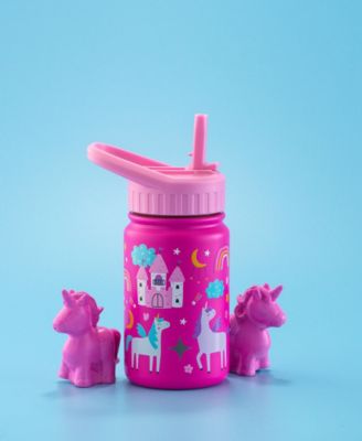 Kids Stainless Steel Water Bottle with Straw Lid, 12oz