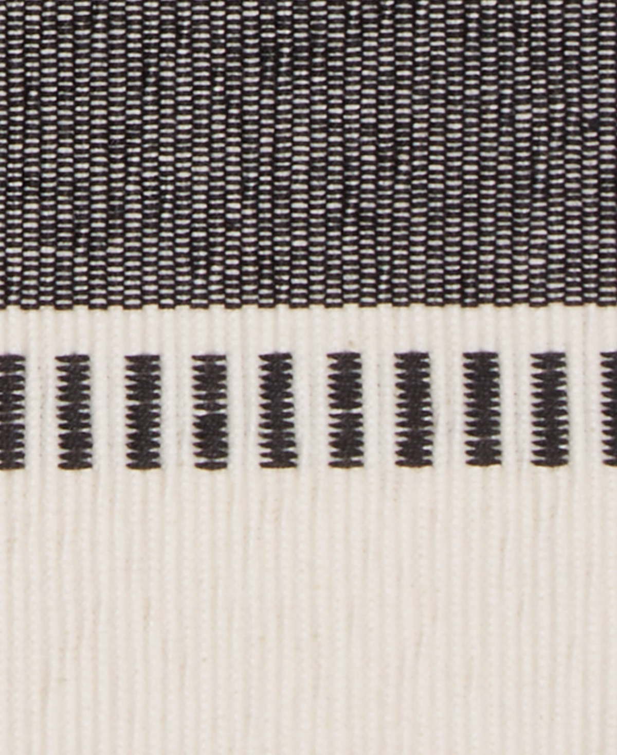 Design Imports Dobby Stripe Ribbed Table Runner, 13"x72 " In Black