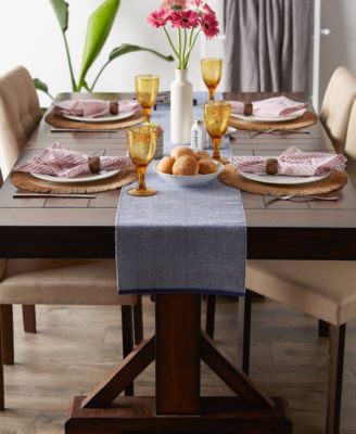 Design Imports Fine Ribbed Table Runner 13x72 inches