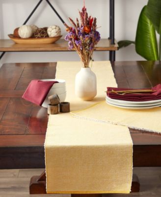 Design Imports Fine Ribbed Table Runner 13x72 inches