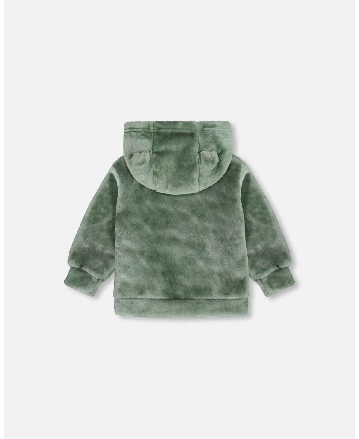 Deux par Deux Baby Boys Baby h Hooded Zip Jacket- Green