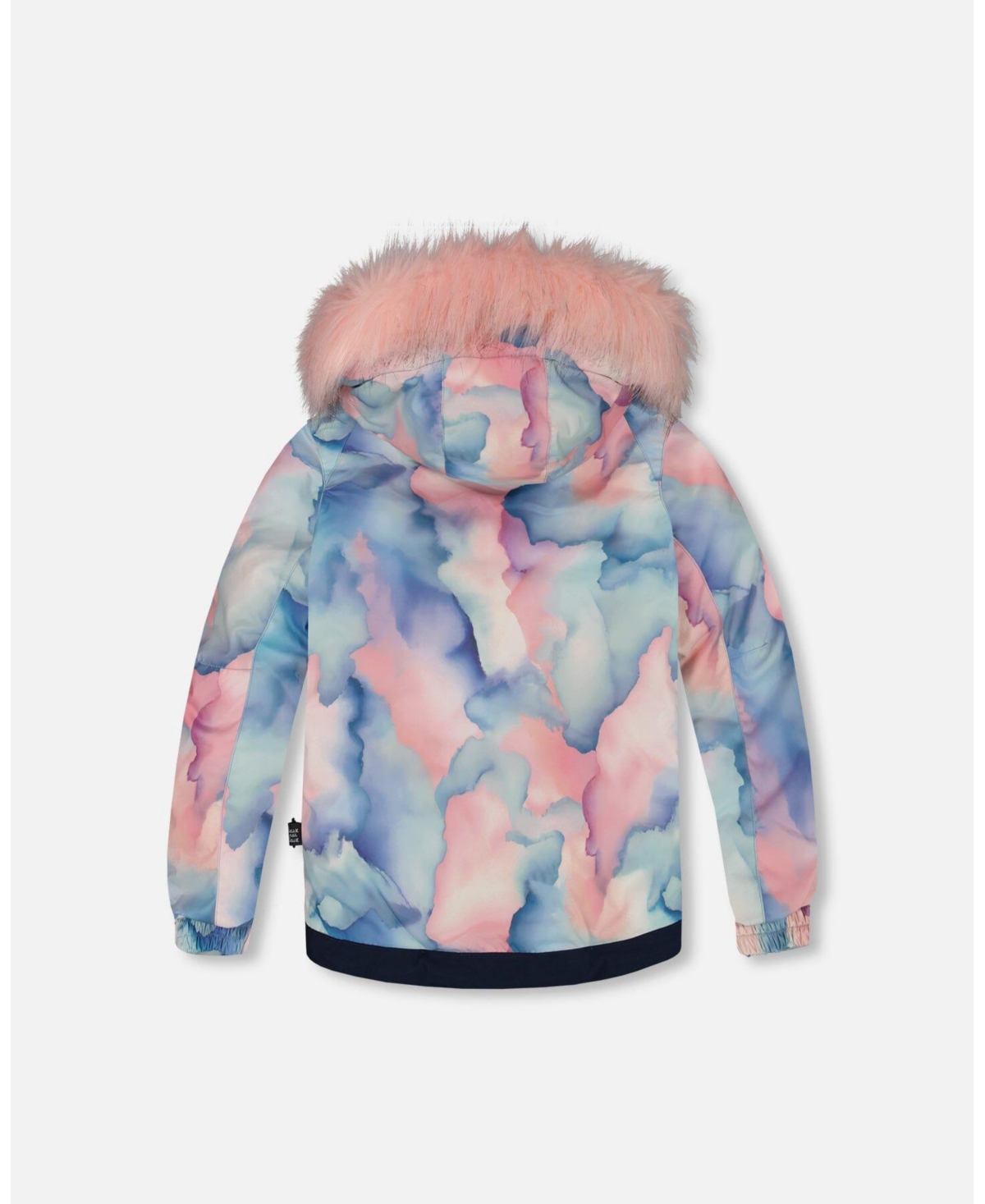 Deux par Deux Big Girls Two Piece Snowsuit- Printed pastel watercolor