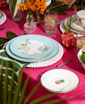 British Colonial Dessert Plates, Set of 4