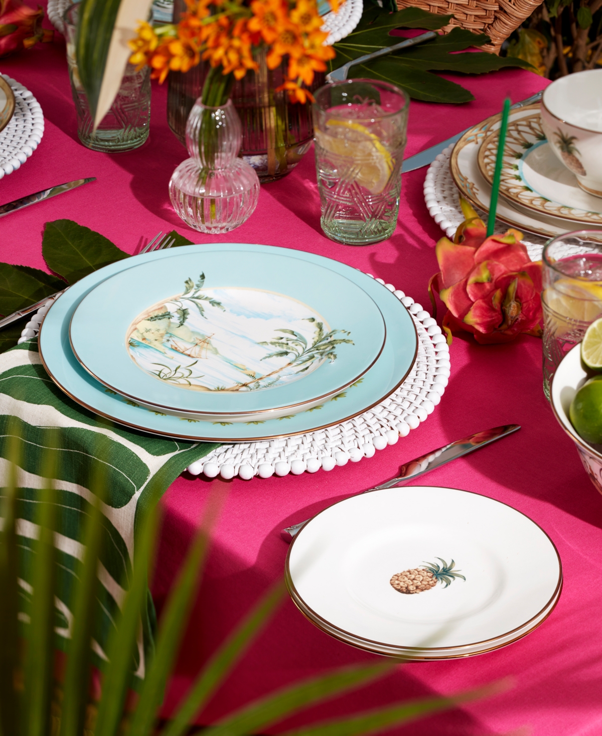 Lenox British Colonial Dessert Plates, Set Of 4 In White