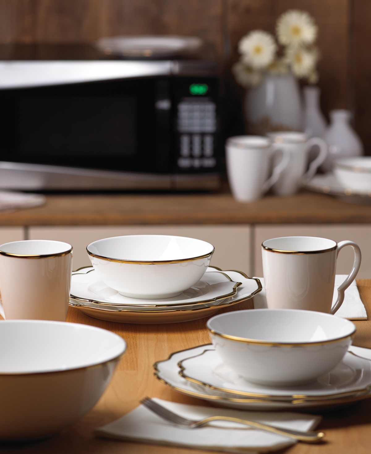 Lenox Contempo Luxe Mugs, Set Of 4 In White