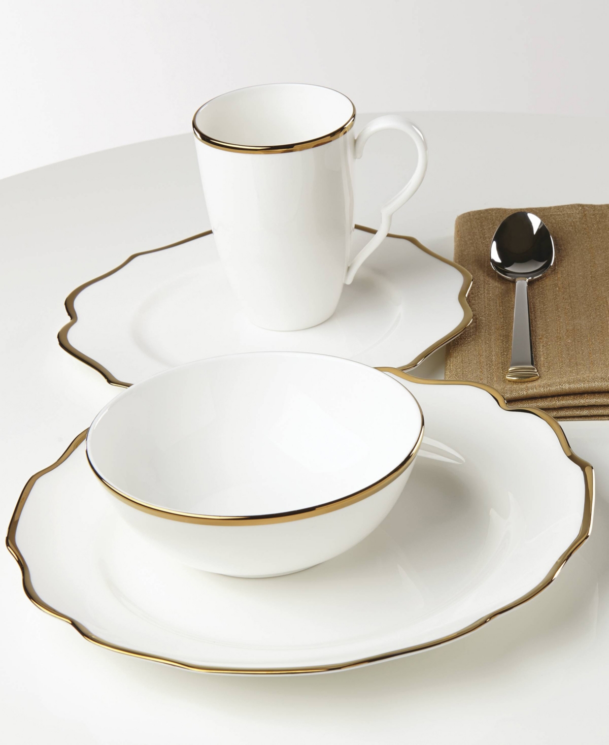 Lenox Contempo Luxe Mugs, Set Of 4 In White