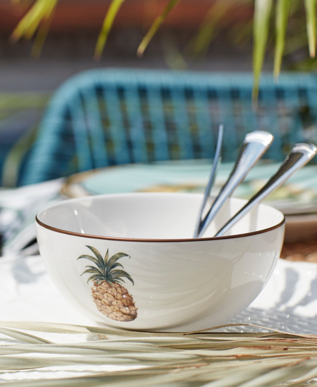 Lenox British Colonial Bamboo Rice Bowls, Set Of 4 In White