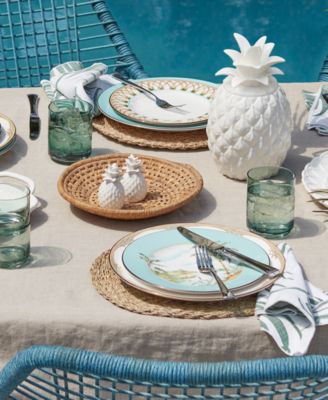 British Colonial Tradewind Accent Plates, Set of 4