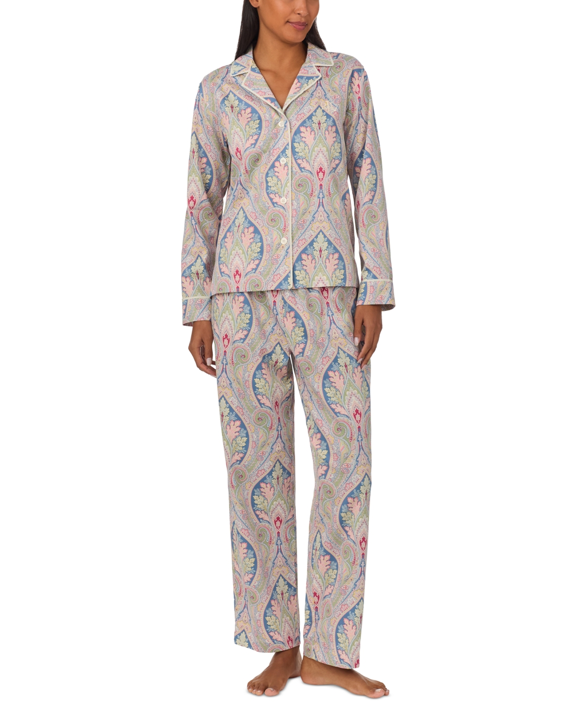 Lauren Ralph Lauren Petite 2-Pc. Printed Pajamas Set
