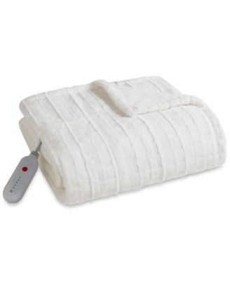 Heated Faux-Fur Throw, 50" x 60"