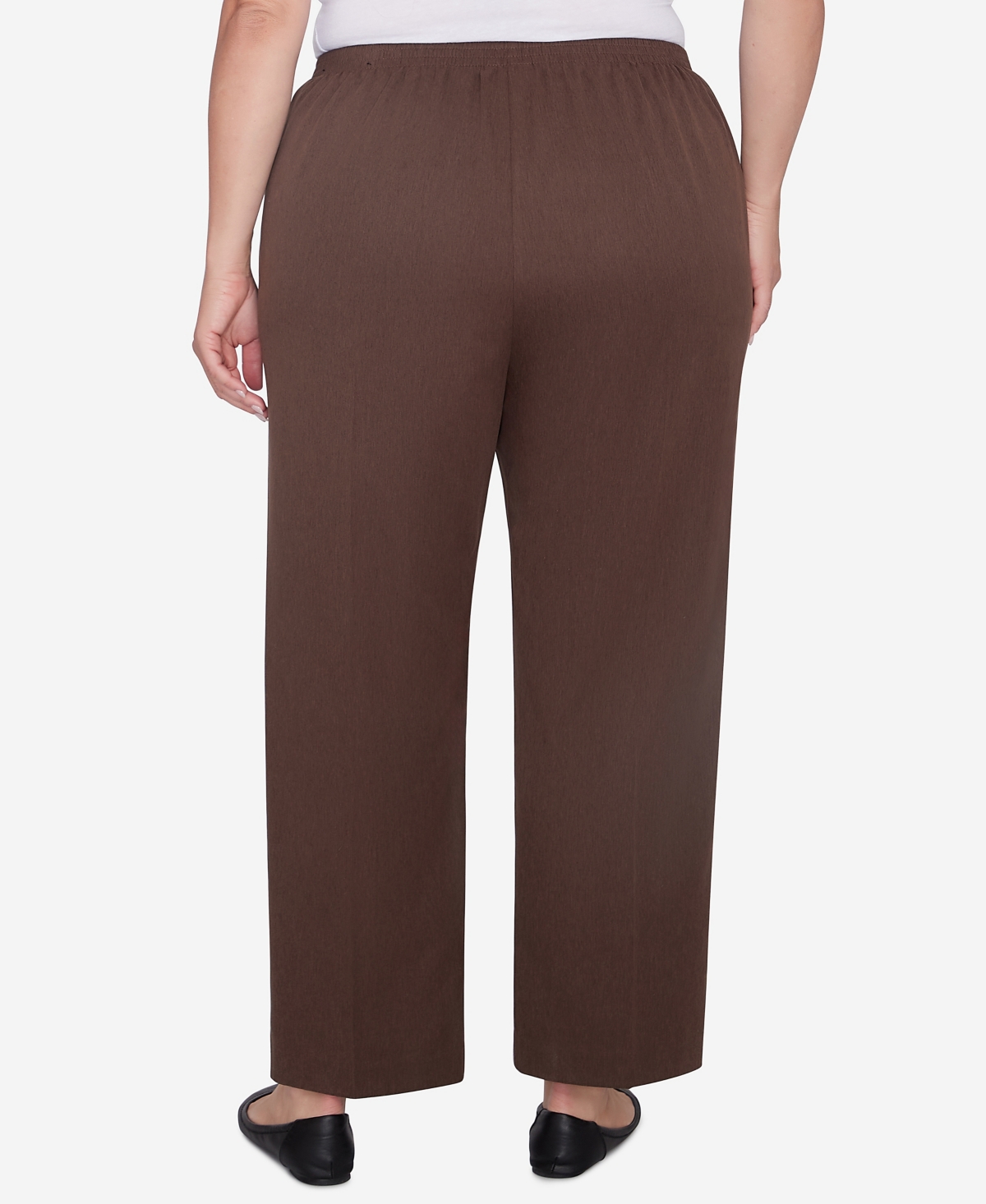 Alfred Dunner Plus Size Wine Country Classic Faux Suede Slant Pocket Medium Length Pant