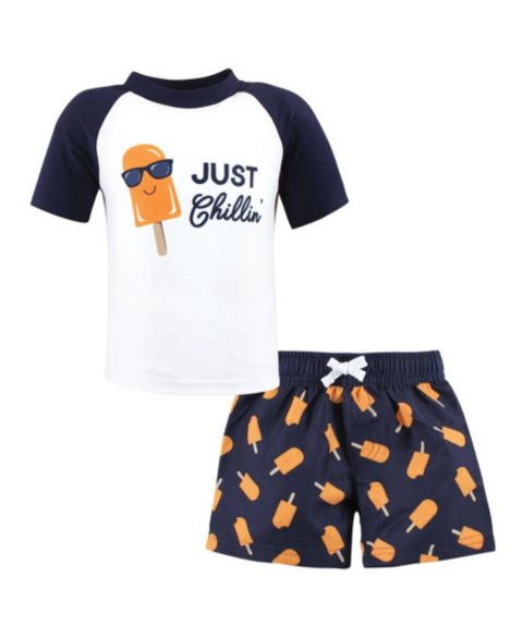Комплекты Hudson Baby Swim Rashguard Set, Sea Characters для мальчиков, цвет: Just Chillin