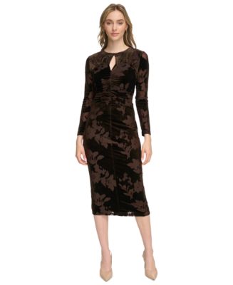 Calvin klein crushed velvet dress online