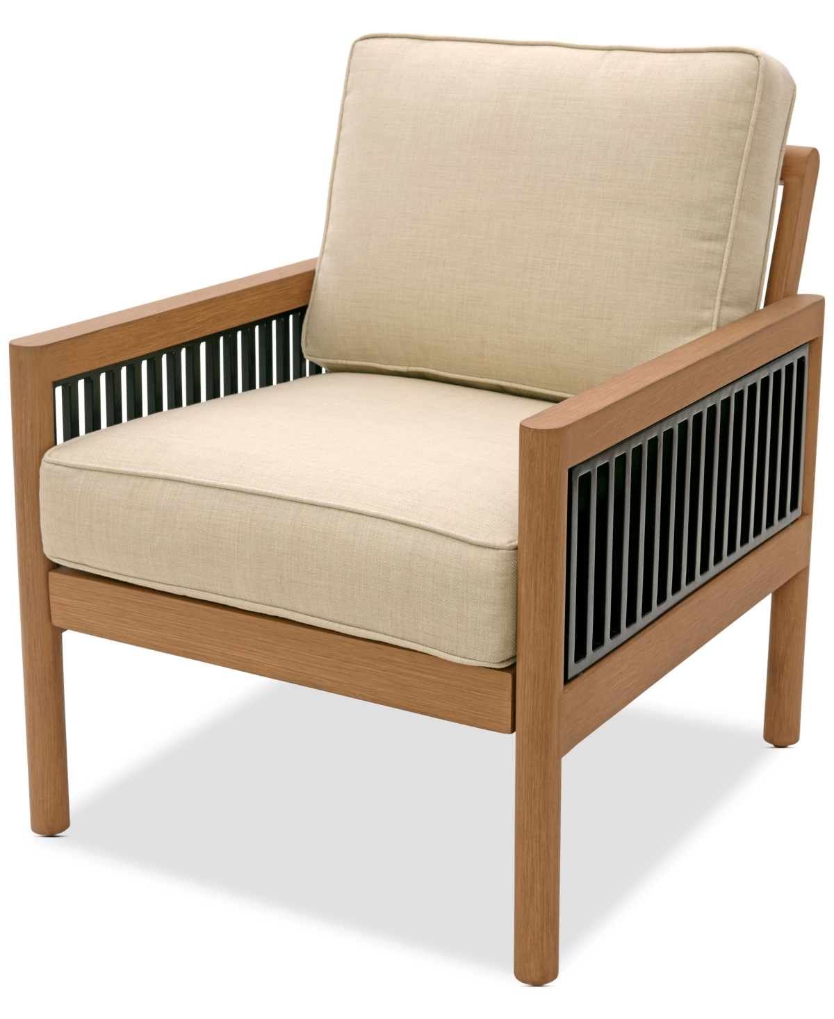 Agio Baxley Outdoor Club Chair, Created For Macys In Straw Natural