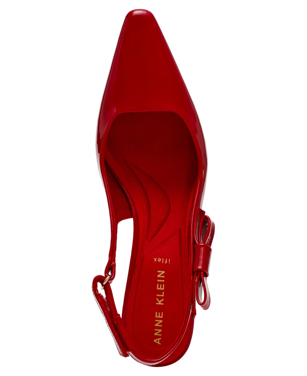 Shop Anne Klein Women's Carmel Slingback Kitten Heel Pumps In Black Patent