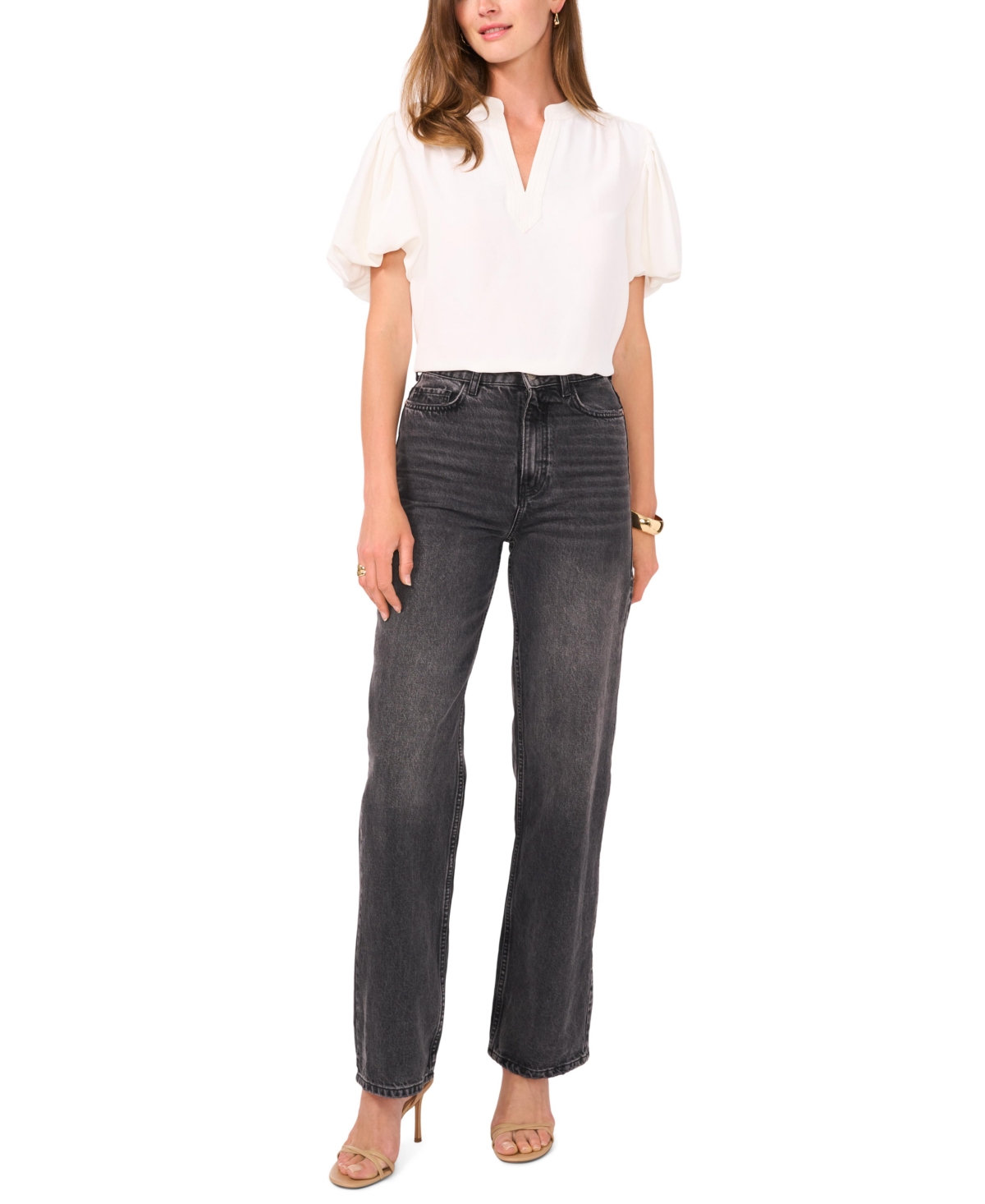 Vince Camuto Women's Puff-Sleeve Top