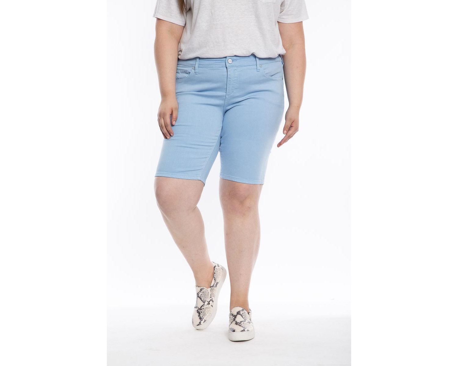 Plus Size Mid Rise Bermuda Shorts